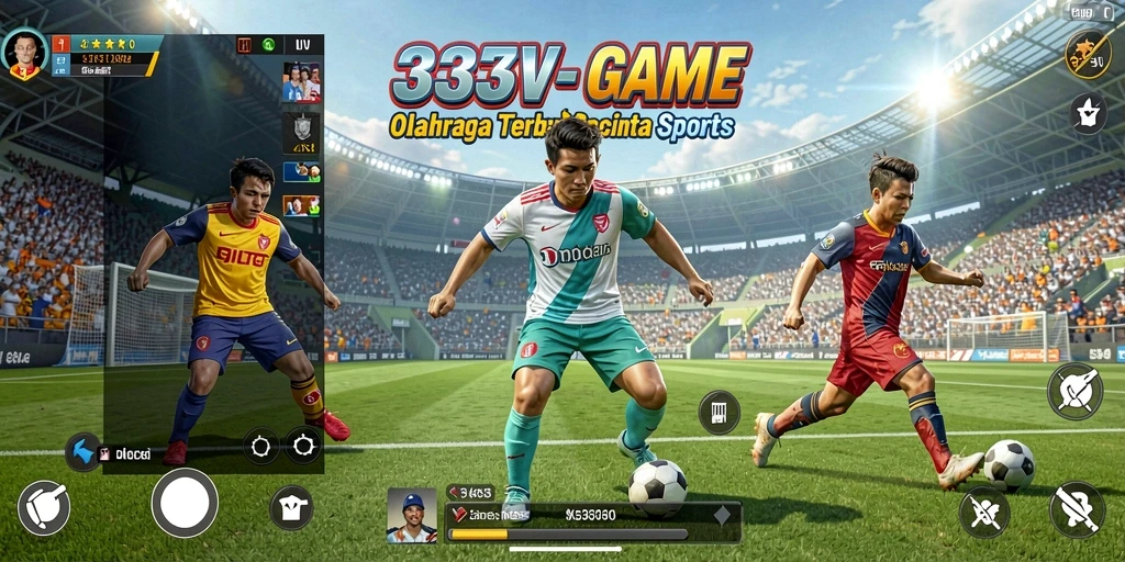 Screenshot utama 333V menampilkan aksi seru dalam gameplay olahraga.