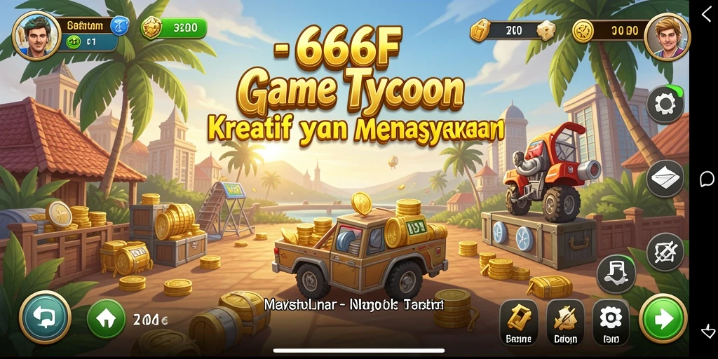 Screenshot gameplay 666F menunjukkan strategi bisnis yang menarik.