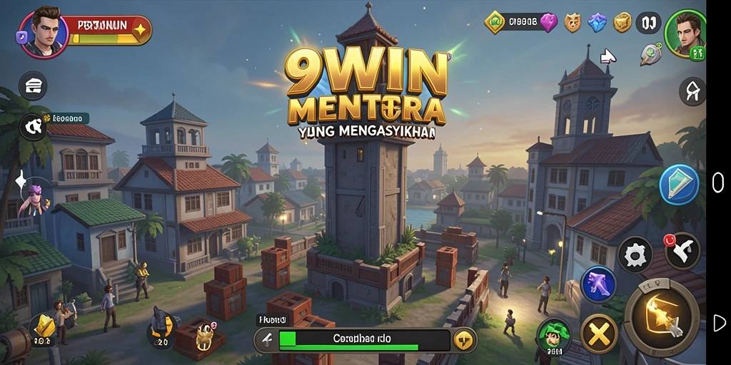 Screenshot menunjukkan aksi menara mempertahankan wilayah dari serangan musuh.