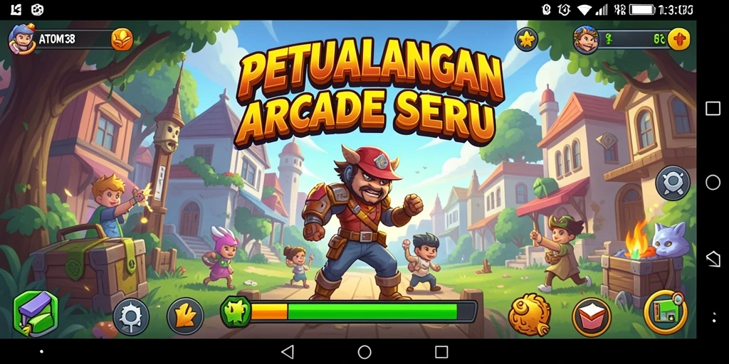 Tangkapan layar menunjukkan aksi seru dari gameplay ATOM138 yang memikat.
