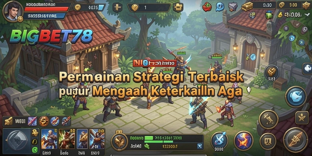 Screenshot utama menampilkan pertempuran strategis yang intens di BIGBET78.