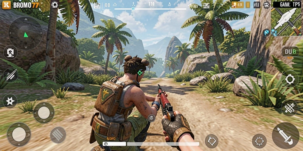 Screenshot menampilkan aksi seru dalam BROMO77 dengan grafis menakjubkan.