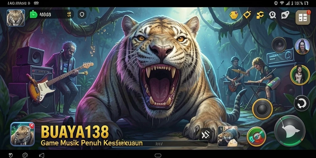 Tampilan gameplay BUAYA138 yang menarik dengan berbagai lagu seru.