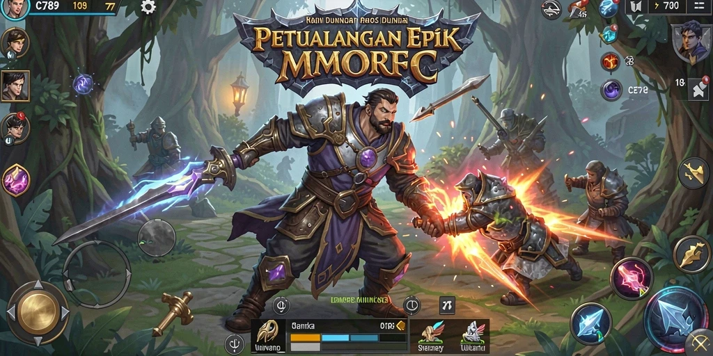 Screenshot gameplay C789 yang menampilkan aksi petualangan MMORPG.
