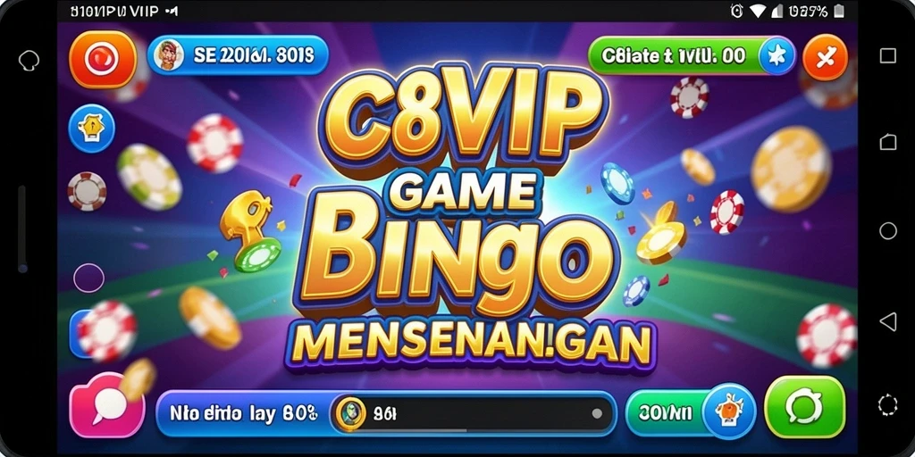 Tangkapan layar utama C8VIP menunjukkan keseruan bermain Bingo.
