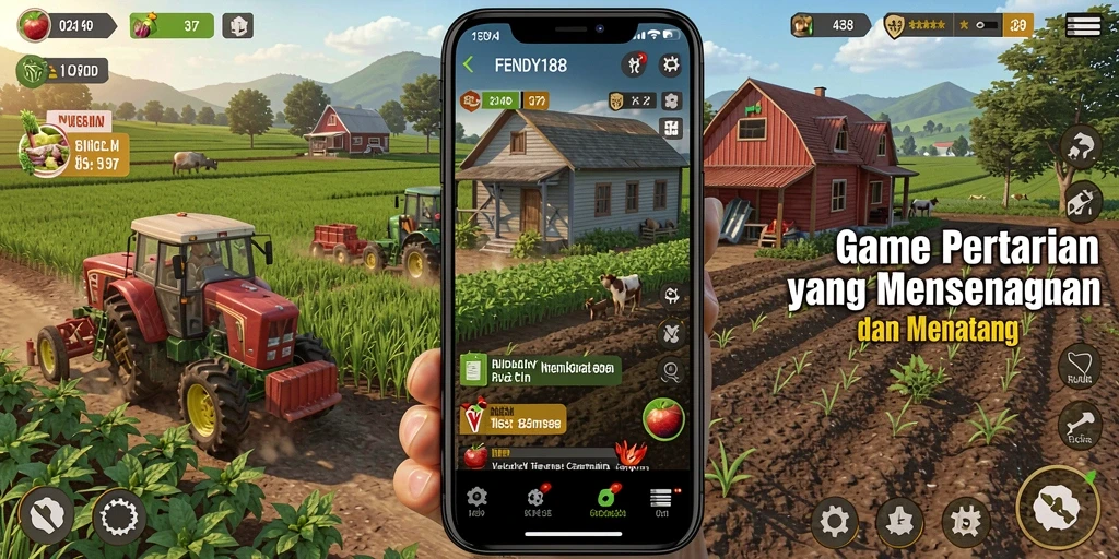 Screenshot gameplay FENDY188 menunjukkan keseruan aktivitas bertani.
