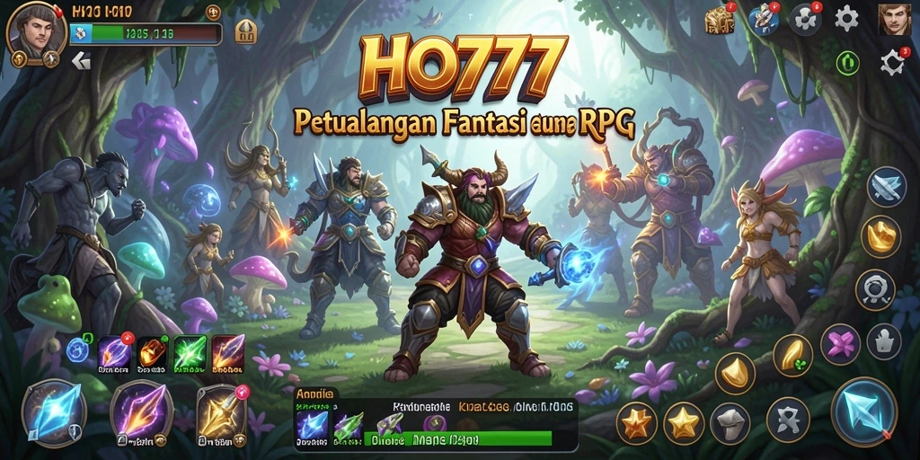 Screenshot gameplay RPG HO777 yang menampilkan pertempuran seru.