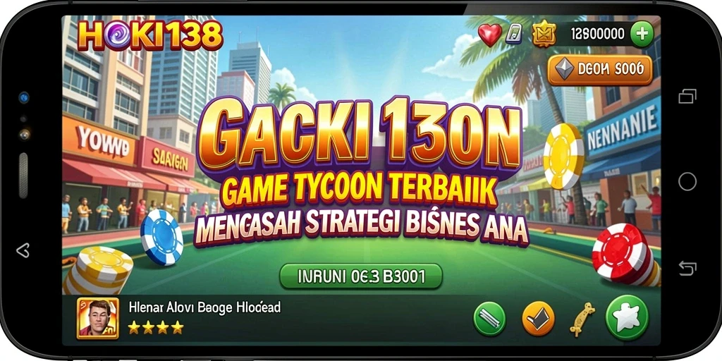 Screenshot utama HOKI138 menampilkan gameplay manajemen bisnis yang seru.