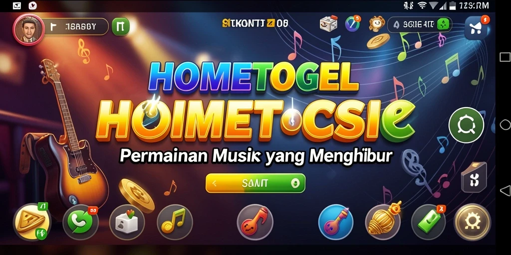 Tampilan gameplay HOMETOGEL yang penuh warna dan menarik.