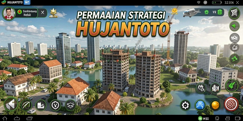Tampilan gameplay menarik dari HUJANTOTO yang menggambarkan strategi pembangunan.