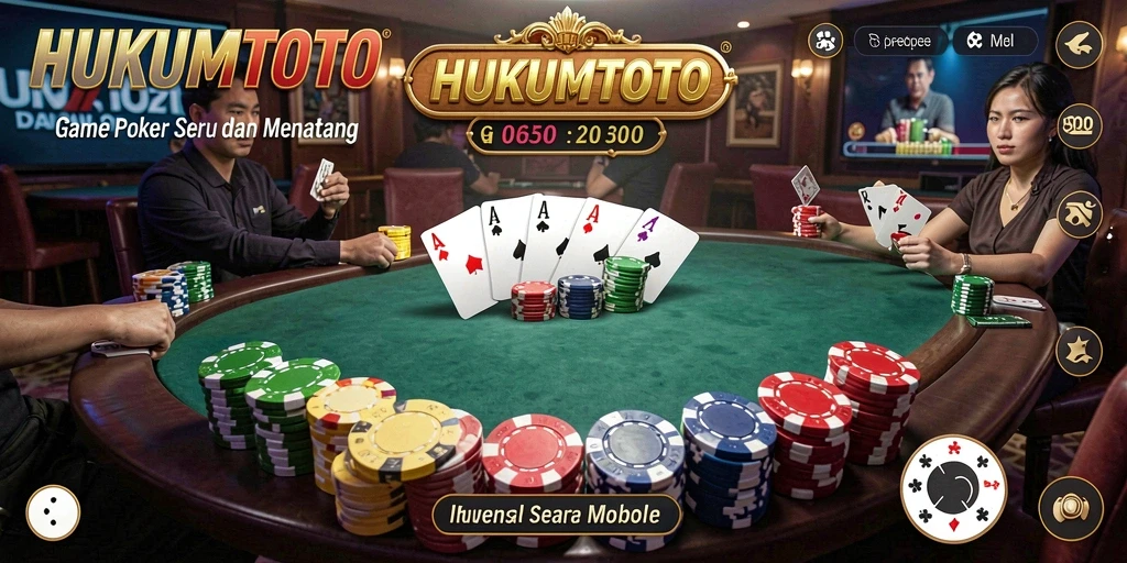 Tampilan gameplay HUKUMTOTO yang menegangkan dan seru.