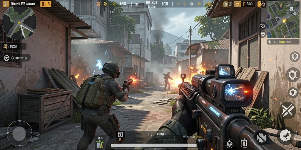 Screenshot gameplay IN1234 dengan aksi menegangkan dan grafis hebat.