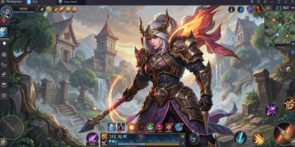 Screenshot gameplay IND89 menampilkan pertarungan seru di dunia MMORPG.