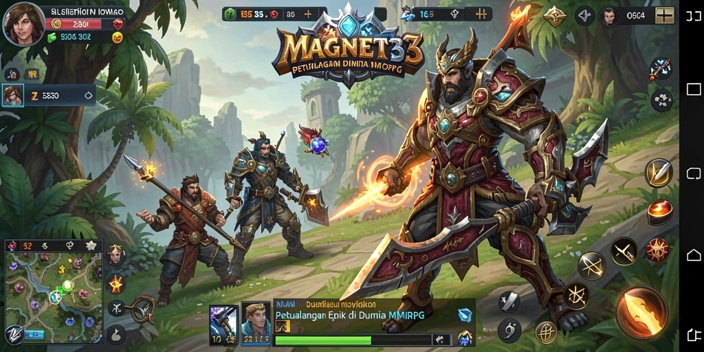 Tampilkan aksi seru dari gameplay MMORPG MAGNET33.