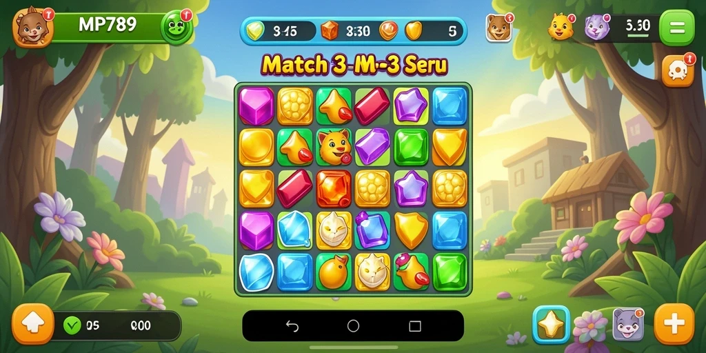 Tangkapan layar menunjukkan gameplay seru dari MVP789 dengan banyak warna.
