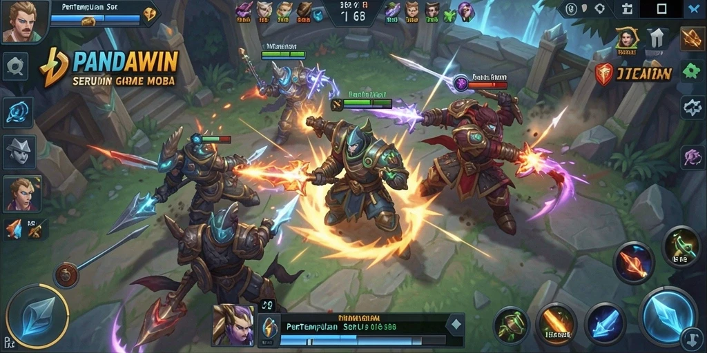 Gameplay PANDAWIN yang menegangkan dan kompetitif.