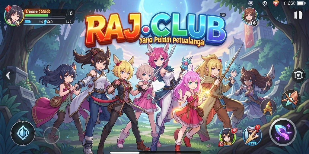Gameplay seru di RAJACLUB dengan karakter anime yang menarik.