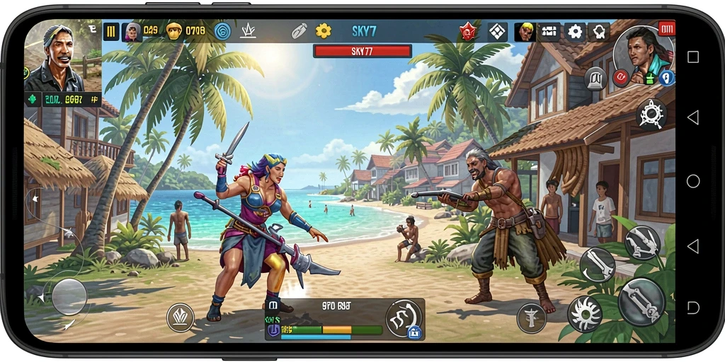 Tampilan gameplay <strong>SKY77</strong> yang memukau dan interaktif.