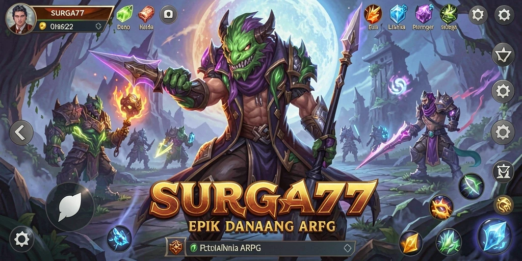 Tampilan menarik dari gameplay ARPG SURGA77 yang penuh aksi.