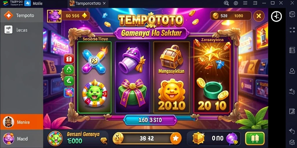 Tampilan gameplay Slot yang menarik dan penuh warna di TEMPOTOTO.