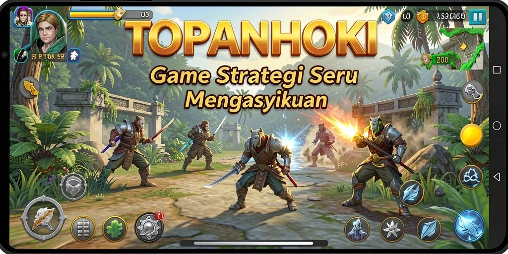 Tampilan gameplay seru dari TOPANHOKI yang penuh strategi.