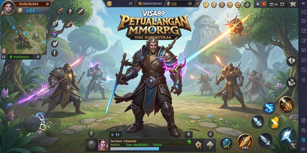 Tampilan gameplay <strong>VISA89</strong> yang penuh aksi dan petualangan MMORPG.