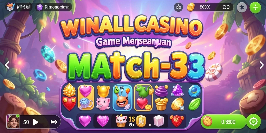 Gameplay seru WINALLCASINO dengan elemen Match-3 yang menarik.