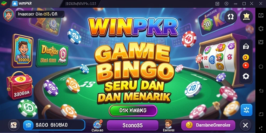Screenshot gameplay Bingo dari WINPKR yang seru dan interaktif.